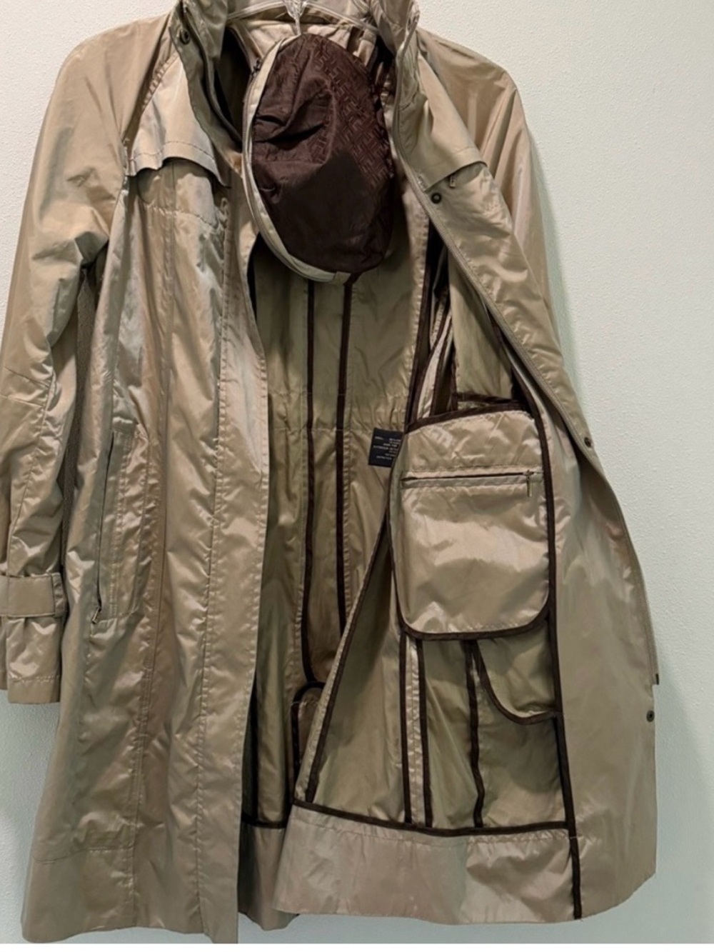 Cole Haan Chic Rain Coat with Back Bow - Picture 8 of 12